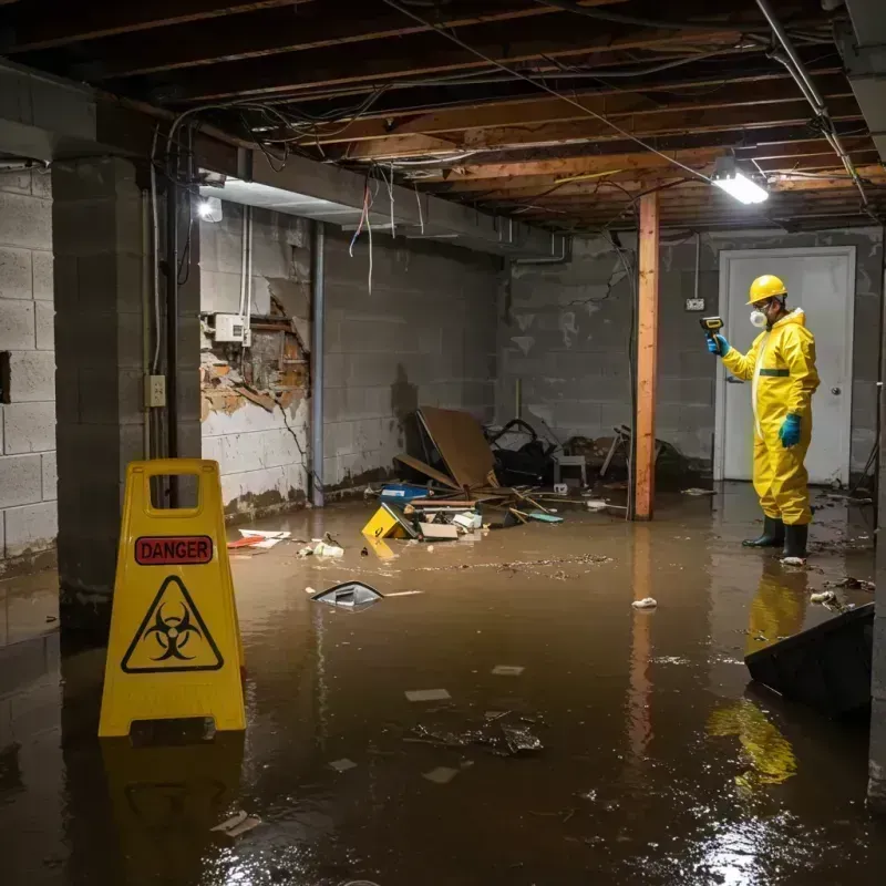 Flooded Basement Electrical Hazard in Ballplay, AL Property